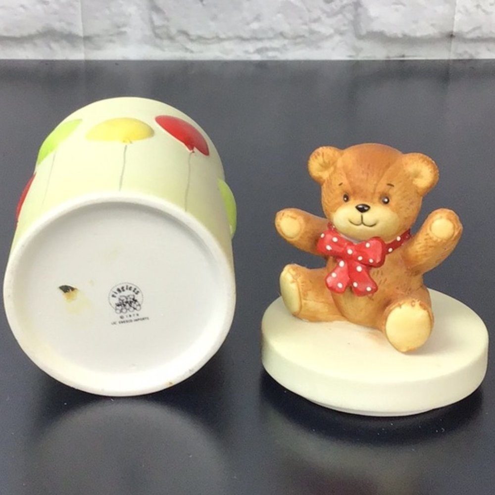 Vintage Enesco Rigglets Lucy & Me Teddy Bear Jar - Picture 2 of 4